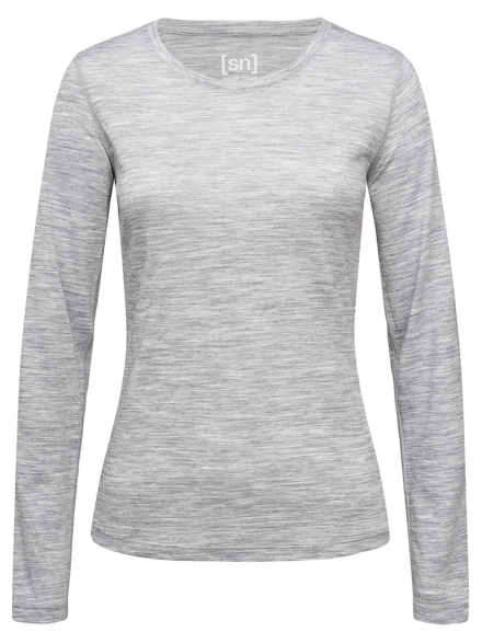 super.natural Base 140 Tech t-shirt met lange mouwen grijs