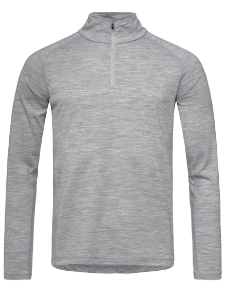 super.natural Base 1/4 Zip 175 Tech t-shirt met lange mouwen grijs