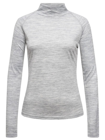 super.natural Base Turtle Neck 175 Tech t-shirt met lange mouwen grijs