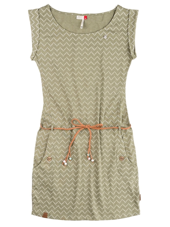 ragwear Tag Zig Zag jurkje groen