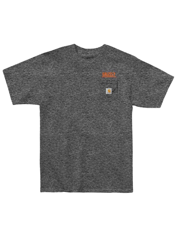 Grizzly Stamp Work Pocket T-Shirt grijs