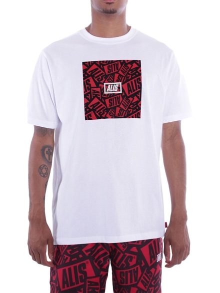 ALIS Sticker Game Square T-Shirt wit