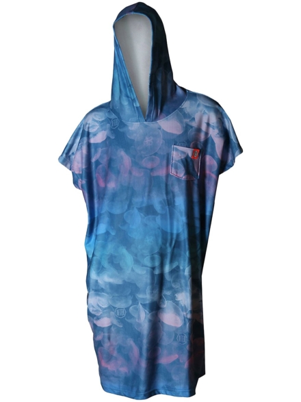 After Micro Fleece Poncho blauw