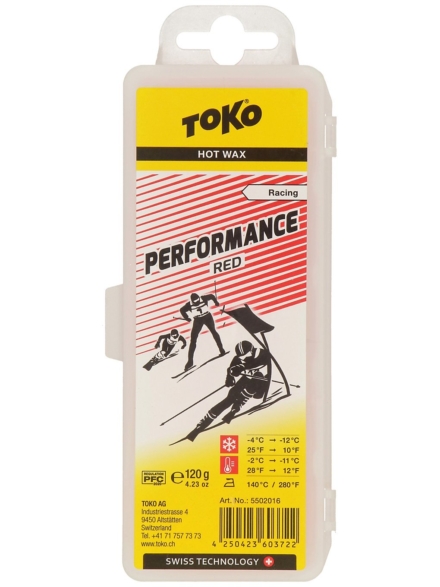Toko Performance Red -2°C / -11°C 120 g Wax rood