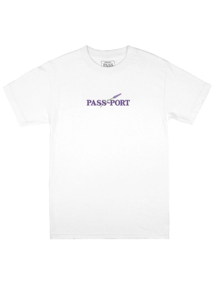 Pass Port Lavender Embroidered T-Shirt wit