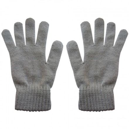 Highlander Merino wollen handschoenen 100% merino wol gebreid grijs