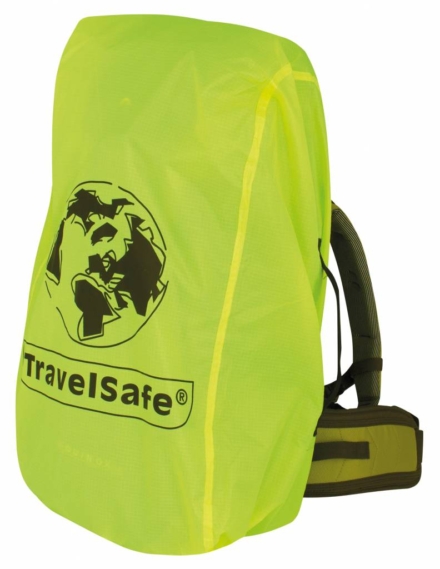 Travelsafe Combi cover L 55-100l backpack flightbag & regenhoes geel