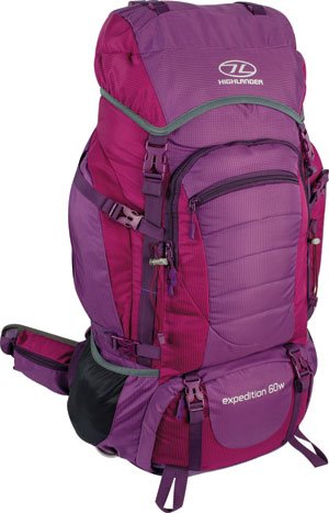 Highlander Expedition W dames backpack 60L paars
