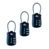 Sarhino Voordeelpak 3 x Protect Zipper TSA cijferslot 3 cijfers zwart