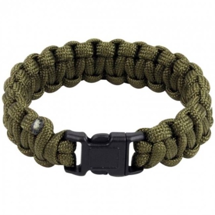 Highlander Paracord armband met fluitje Olive