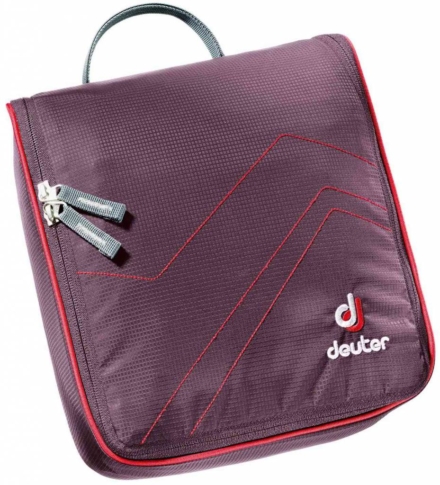 Deuter Wash Center II toilettas met haak- Aubergine/Fire