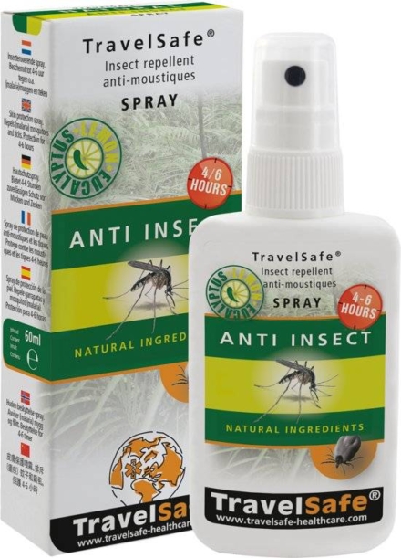 Travelsafe Anti insect spray 60ml natuurlijke ingrediënten - DEET alternatief