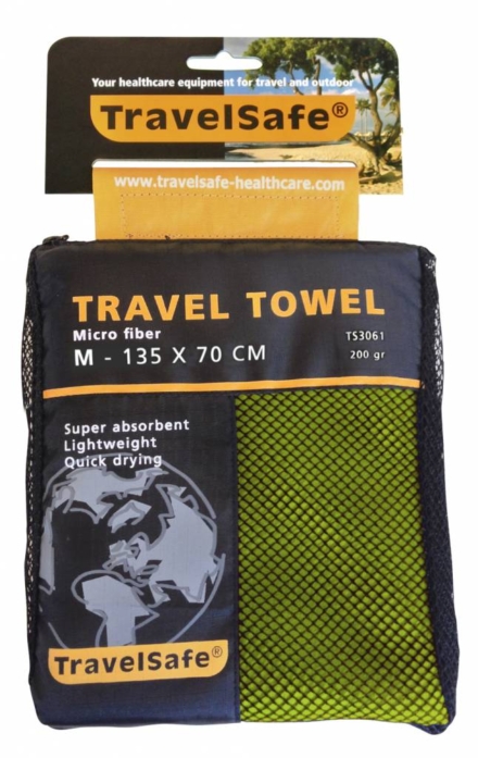 Travelsafe Microvezel reishanddoek M 135 x 70 cm Groen