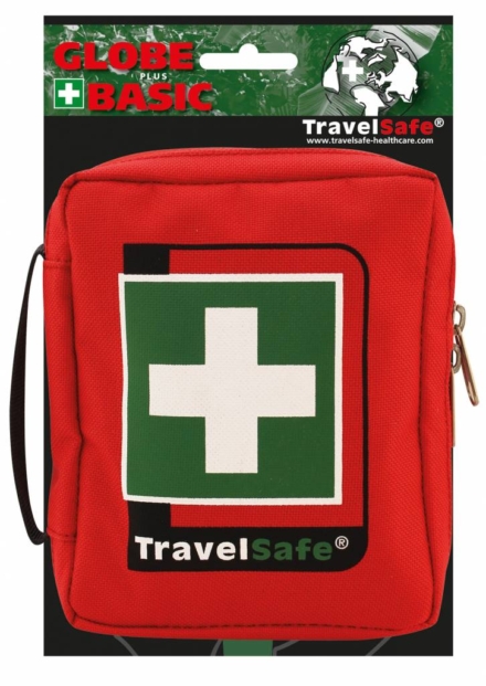 Travelsafe Globe Basic tas EHBO tas rood