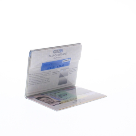 MijnID Paspoortsafe paspoorthoesje met RFID blokkering en verzegeling wit