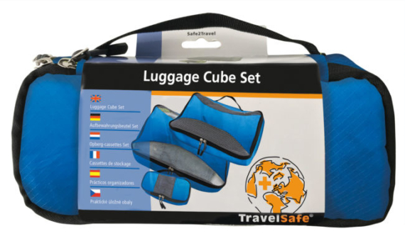 Travelsafe Packing cubes set van 3 blauw