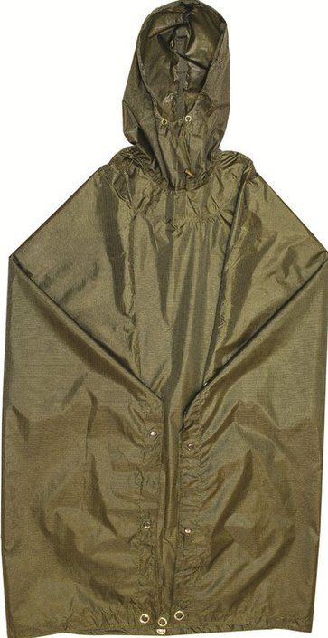 Highlander Poncho met capuchon Olive