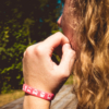 Ik ga op avontuur Travel bracelet (small) reisbandje icons roze