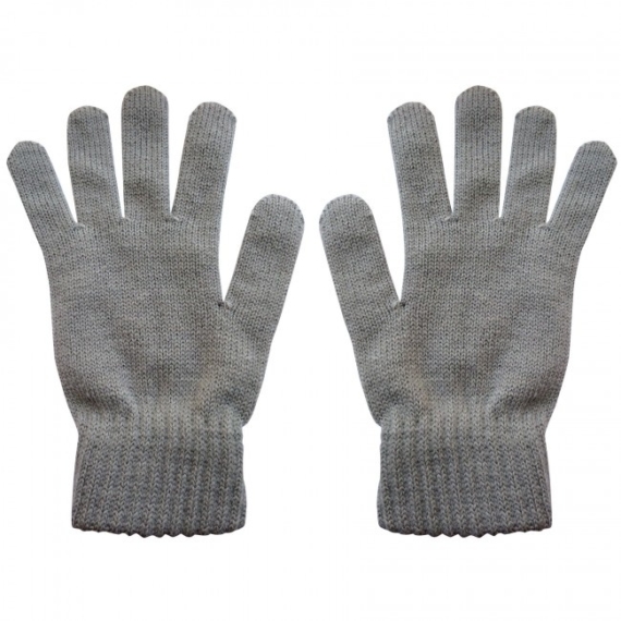 Highlander Merino wollen handschoenen 100% merino wol gebreid grijs