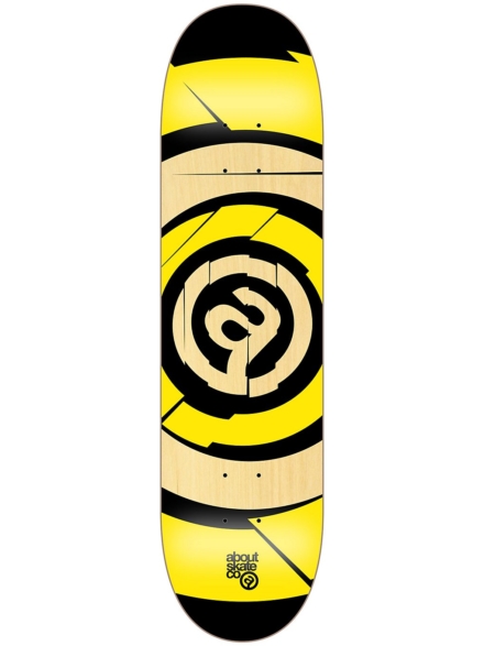 About Target Team 8" Skateboard Deck geel