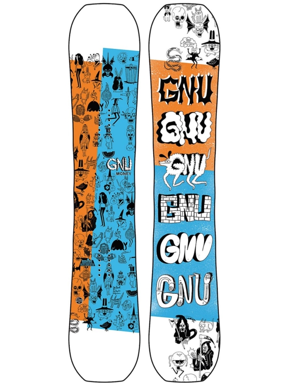 Gnu Money 154W 2021 Snowboard patroon