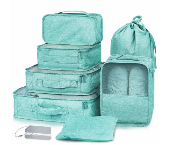 DreamTravel Packing cubes organiser set van 7 mintgroen