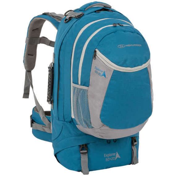 Highlander Explorer 60+20l travelpack backpack- blauw
