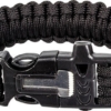 Highlander Paracord armband met fire starter Zwart