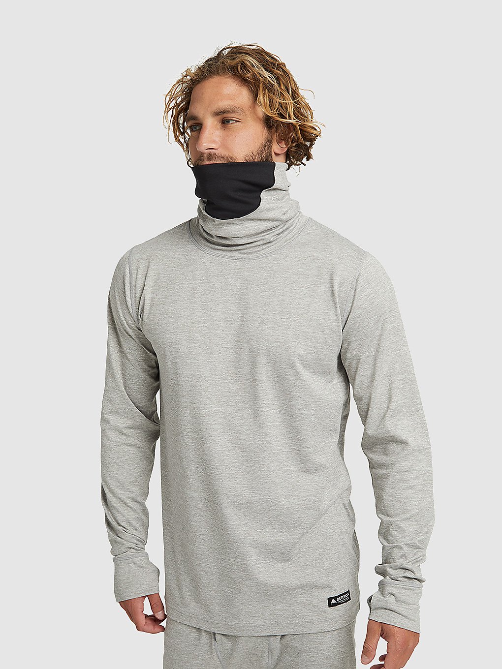 Burton Midweight Long Neck Thermo shirt grijs