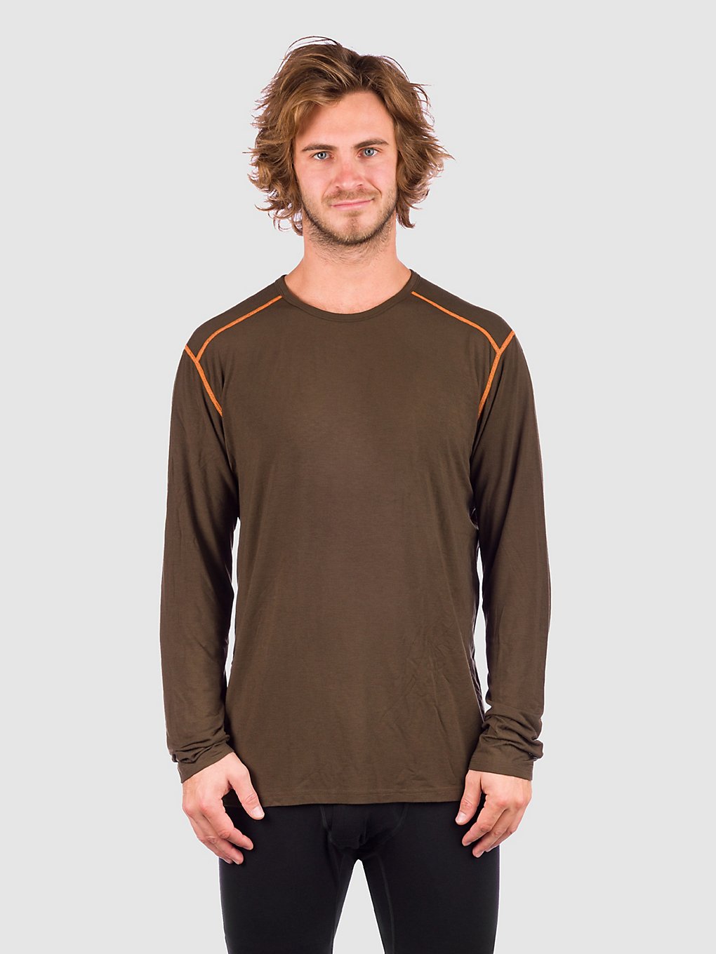 Le Bent 200 Crew Thermo shirt bruin