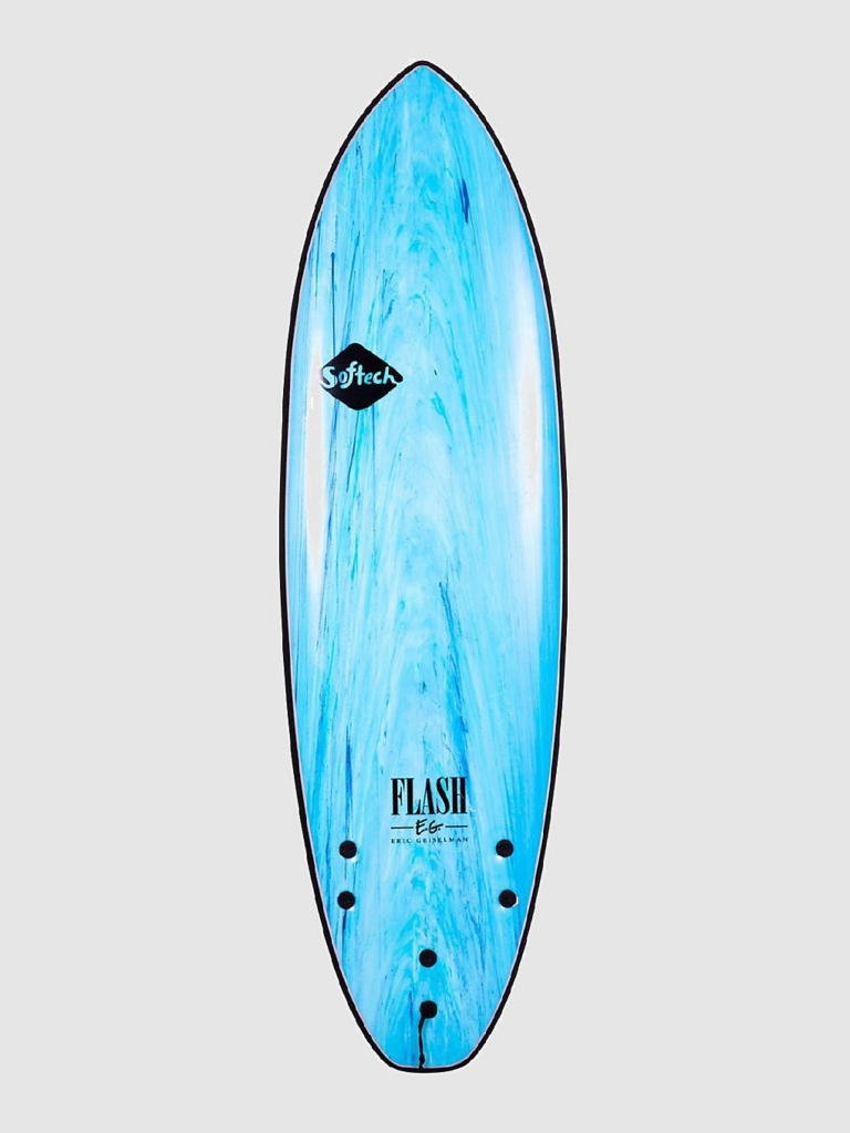 Softech Flash Eric Geiselman FCS II 5’7 Softtop Surfboard blauw