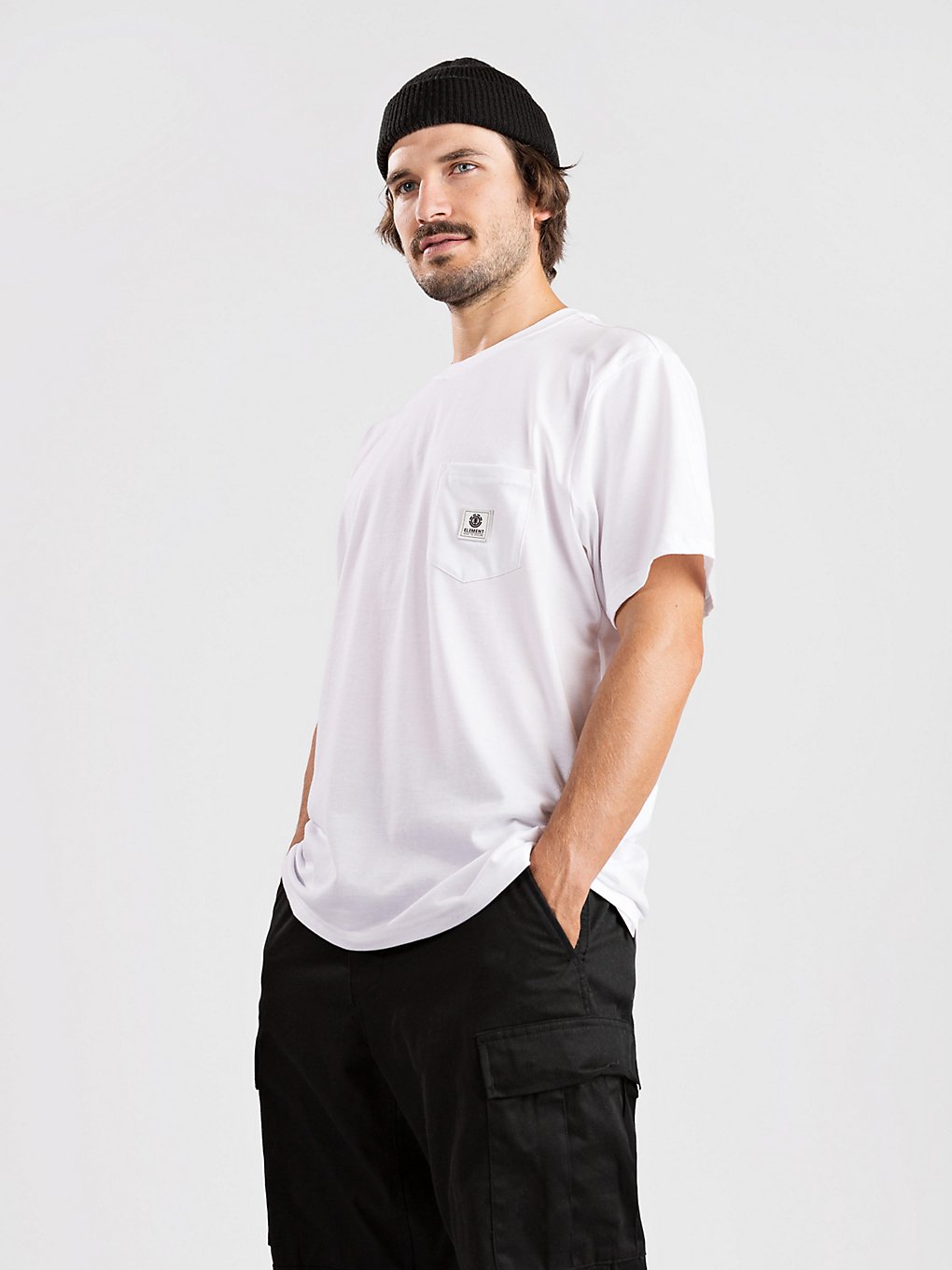 Element Basic Pocket Label T-Shirt wit