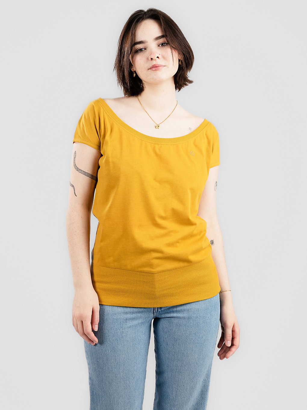 Kazane Hilde T-Shirt geel