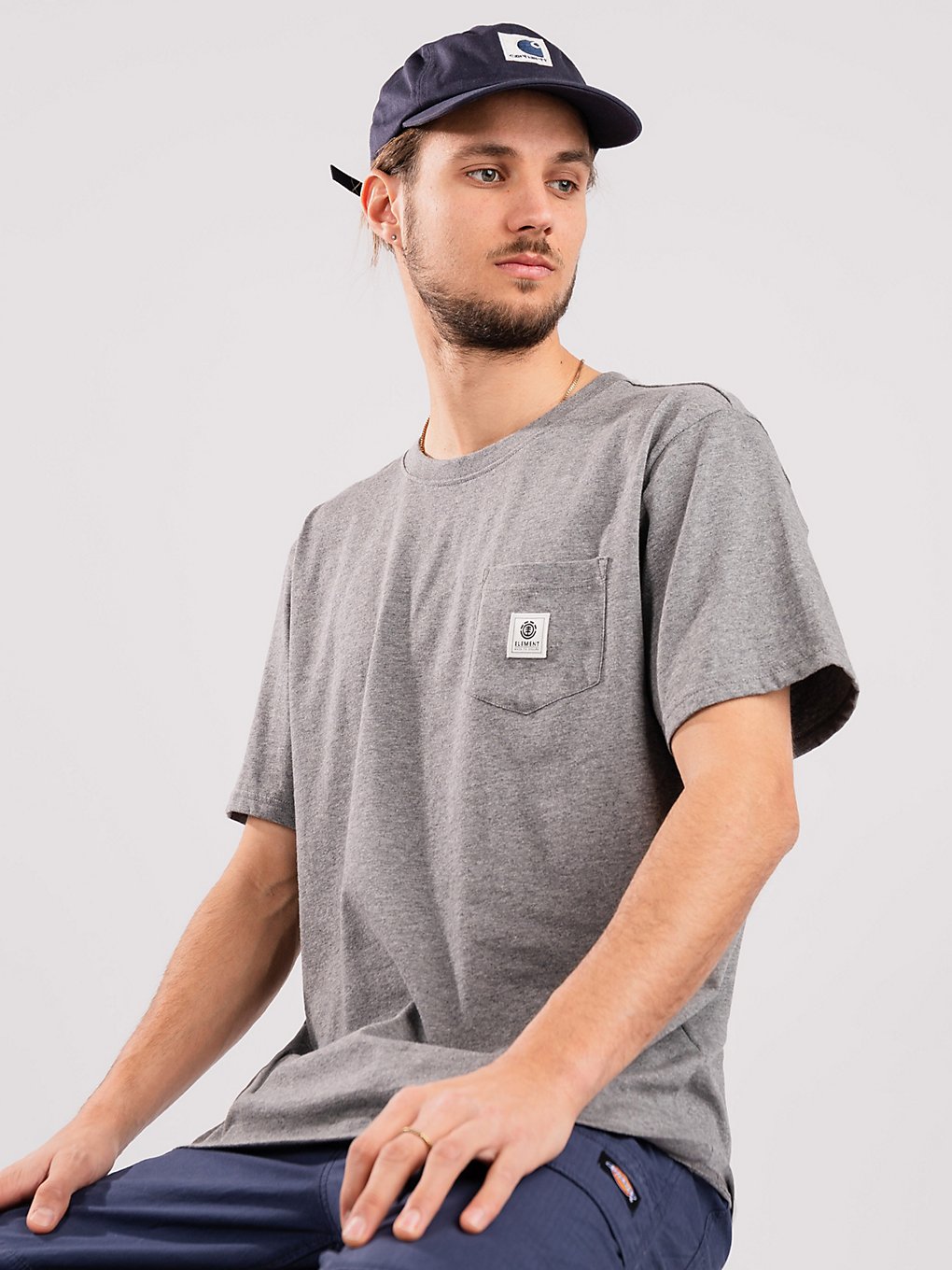 Element Basic Pocket Label T-Shirt grijs