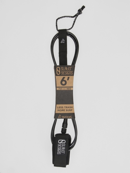 Slater Designs 6' Regular Leash zwart