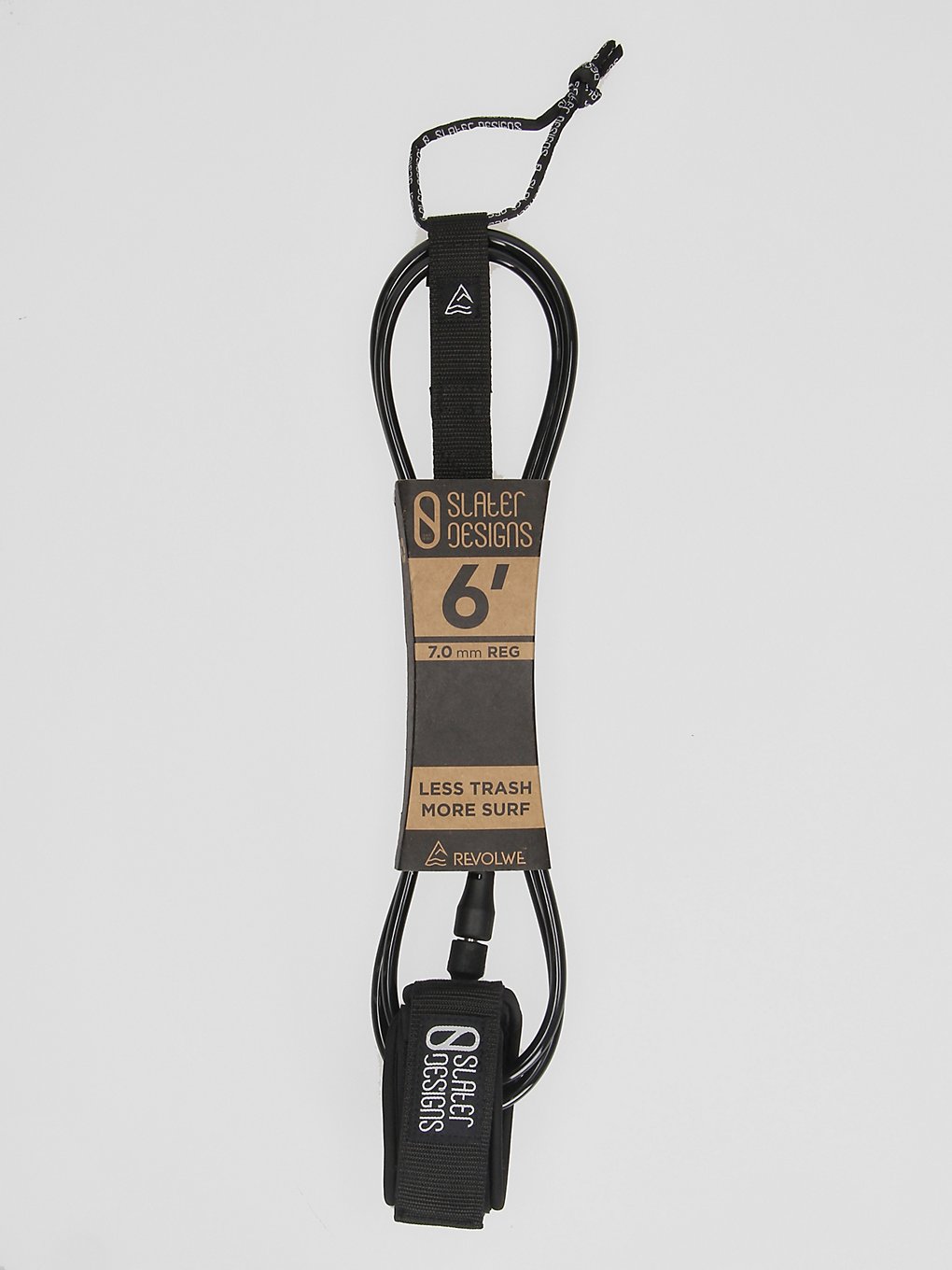 Slater Designs 6' Regular Leash zwart