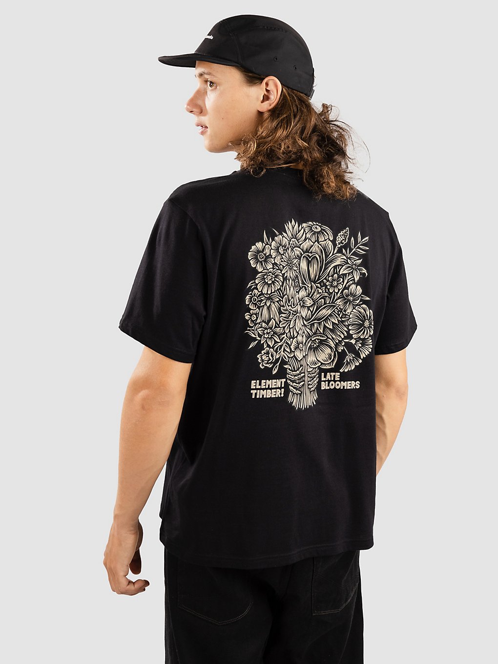 Element Bouquet T-Shirt zwart