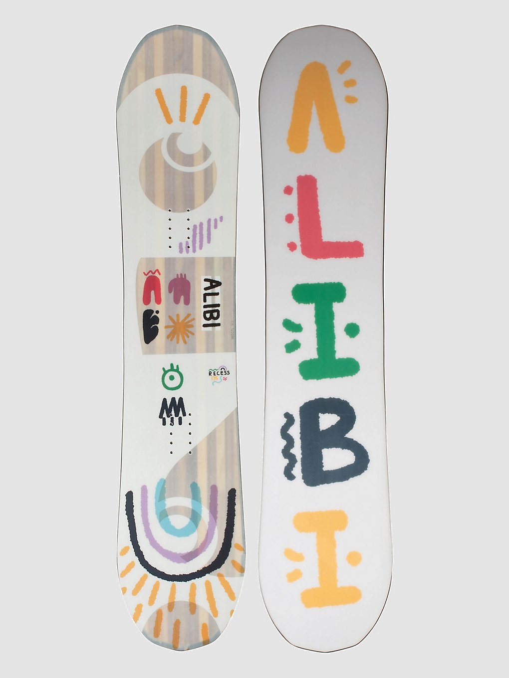 Alibi Snowboards Recess 151 2023 Snowboard patroon