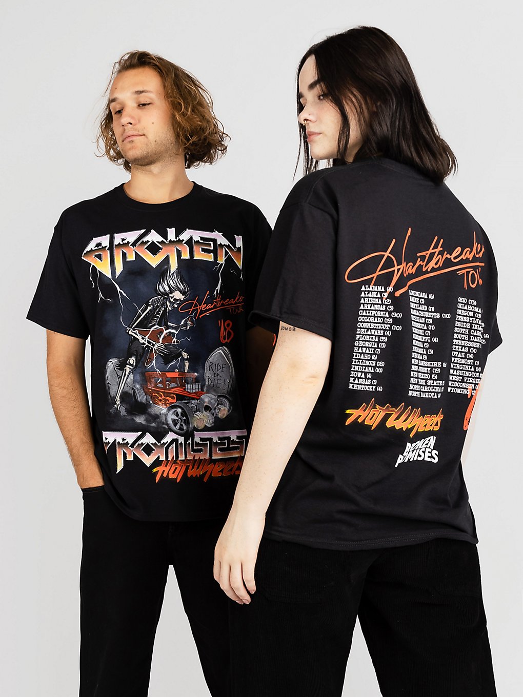 Broken Promises X Hotwheels Tour T-Shirt zwart