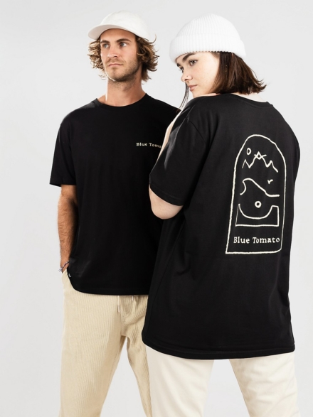 Blue Tomato Stacked Logo T-Shirt zwart