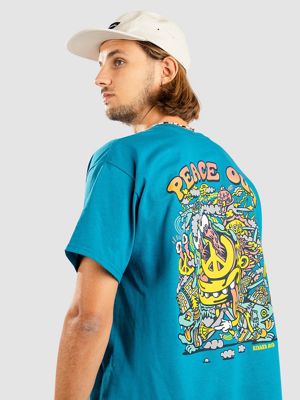 Killer Acid Peace Out T-Shirt blauw