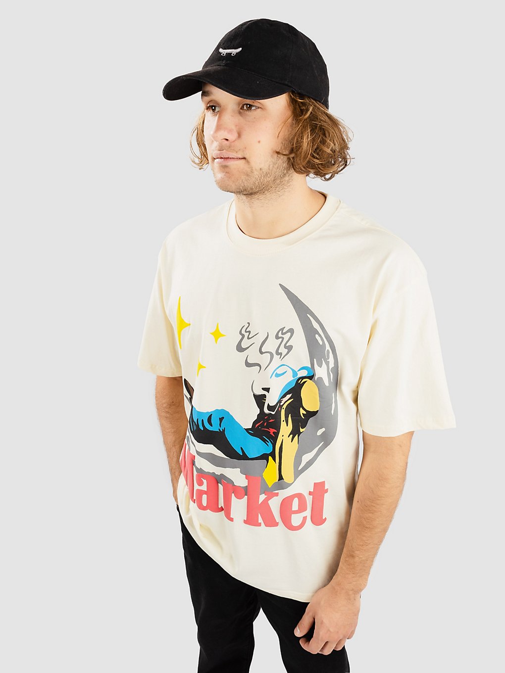 Market Man On Moon T-Shirt