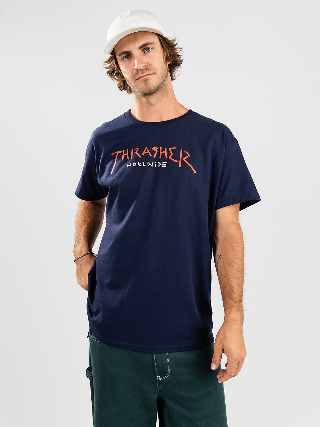 Thrasher Worldwide T-Shirt blauw