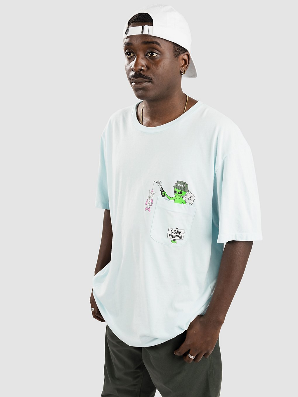 RIPNDIP Gone Fishing T-Shirt blauw