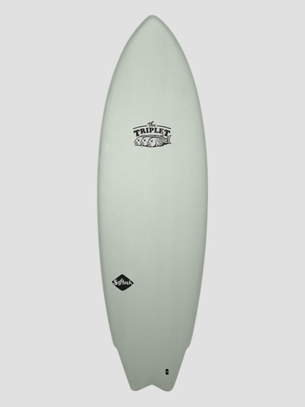 Softech The Triplet 5'8 Softtop Surfboard groen