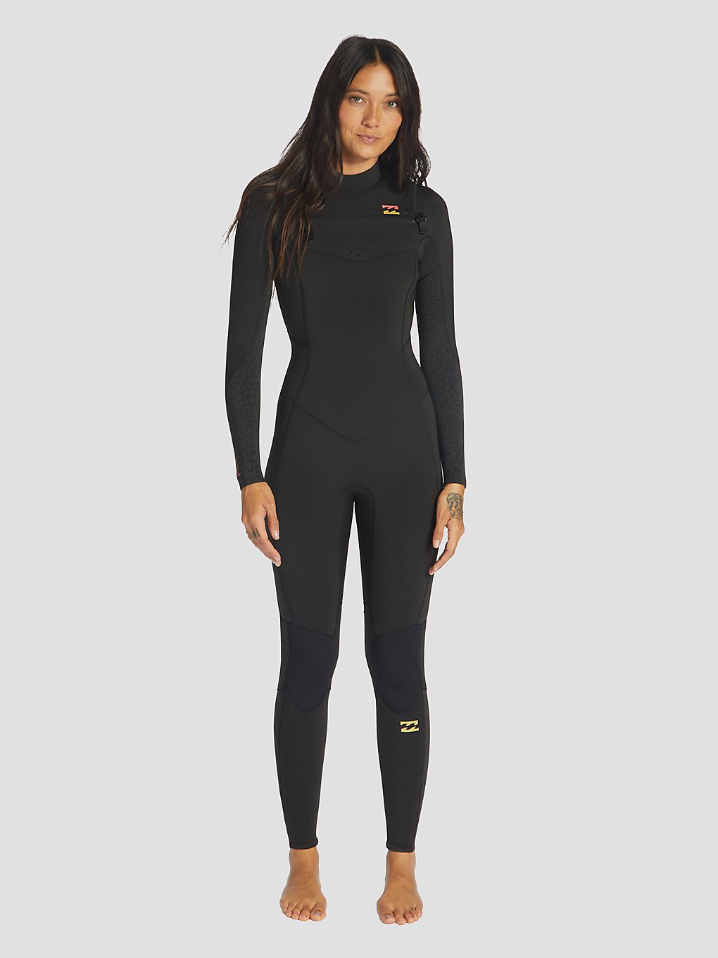 Billabong Synergy 4/3 Chest Zip Full Wetsuit zwart