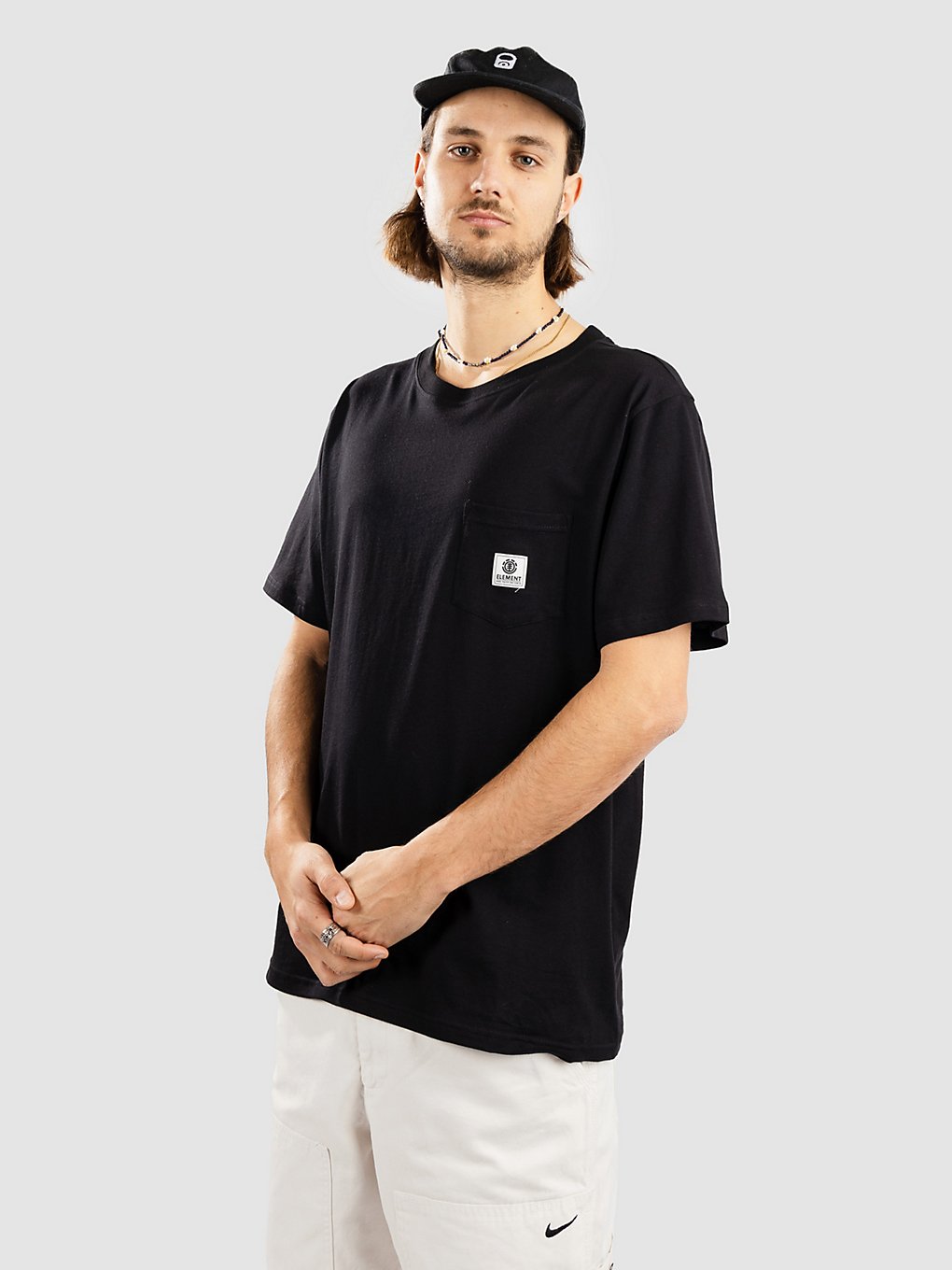 Element Basic Pocket Label T-Shirt zwart