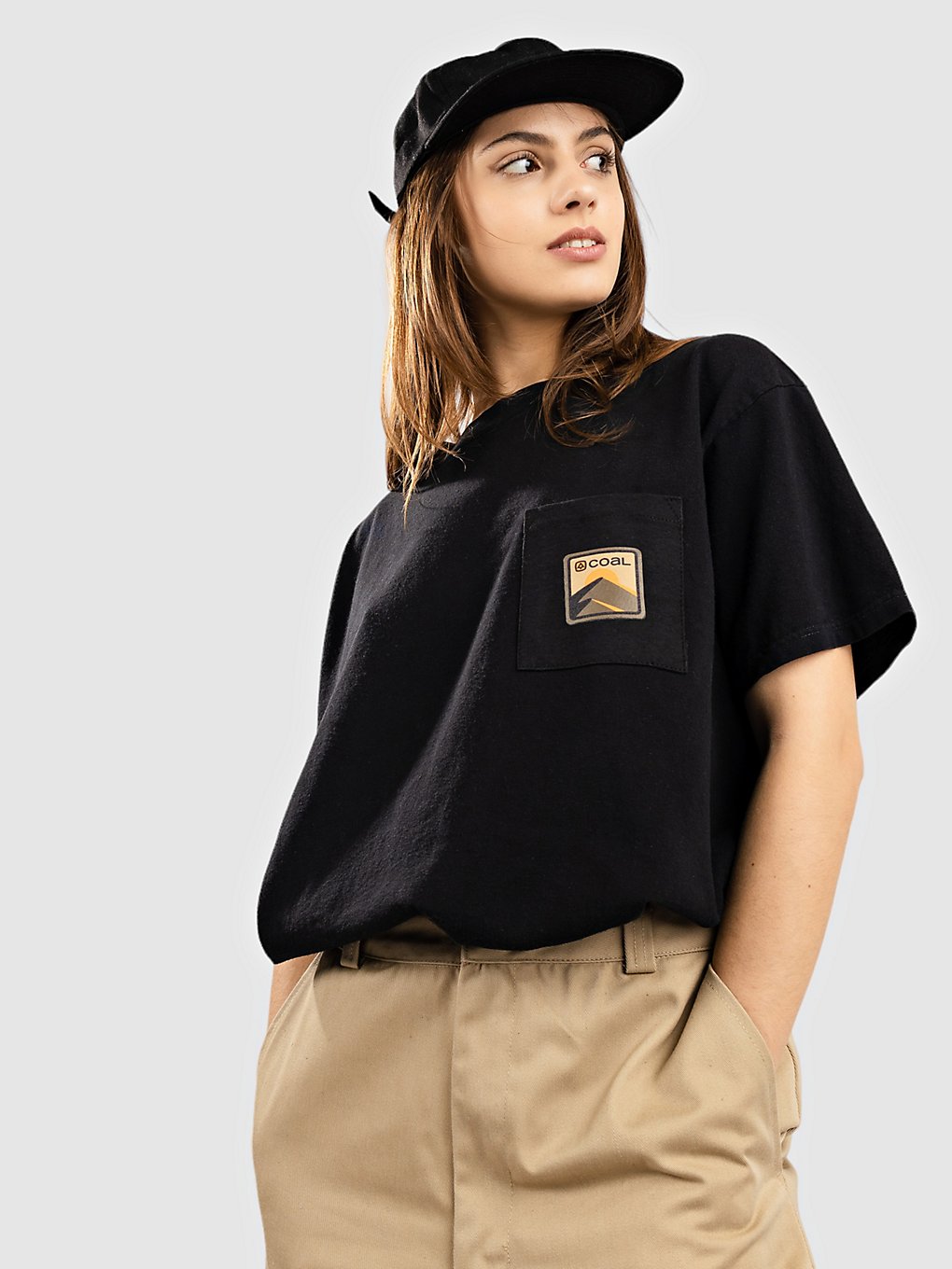 Coal The Dune Pocket T-Shirt zwart