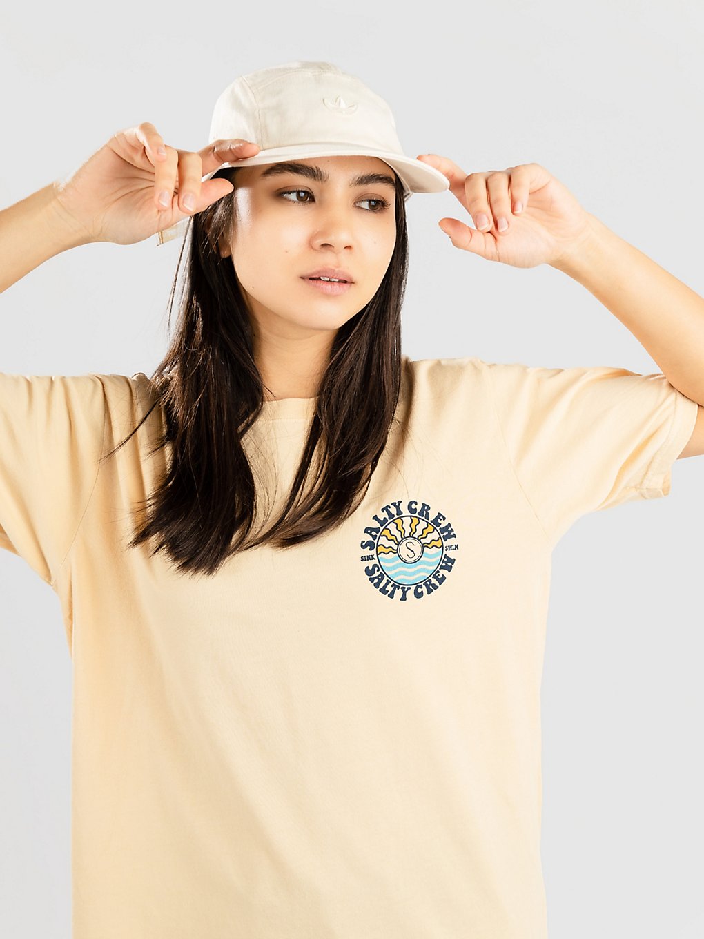 Salty Crew Sun Waves Boyfriend T-Shirt geel