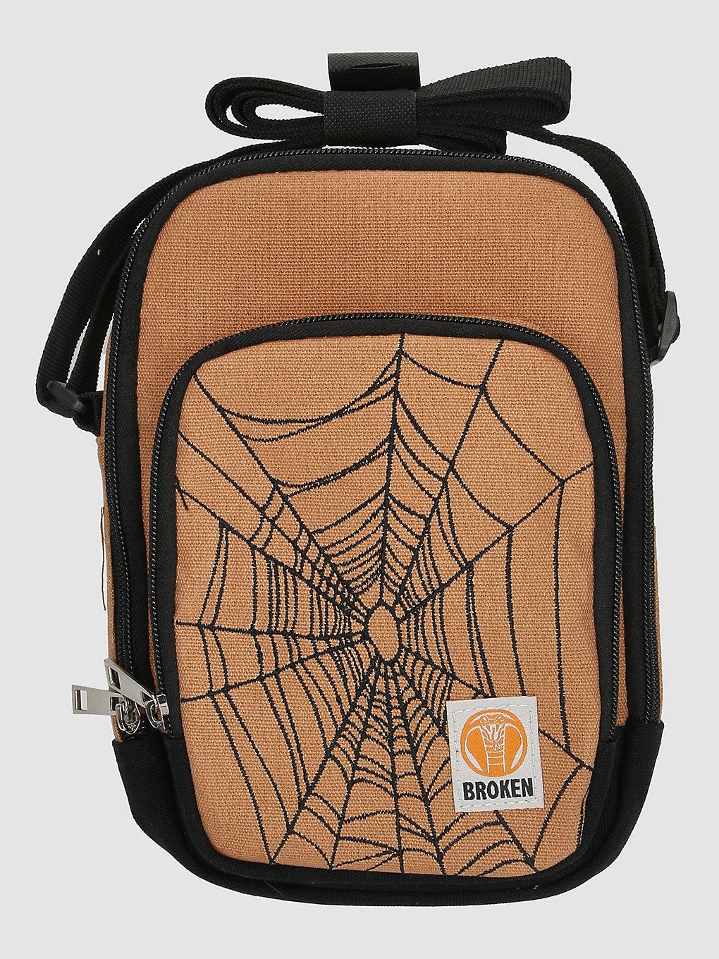 Broken Promises Cobweb Side Poucher Schoudertas bruin